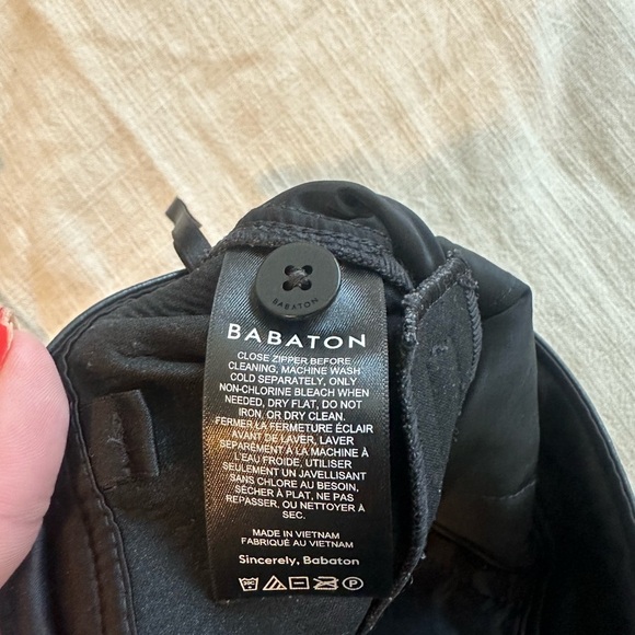 Aritzia Babaton Command Cropped Black Leather Pant Size 2 - Picture 11 of 12